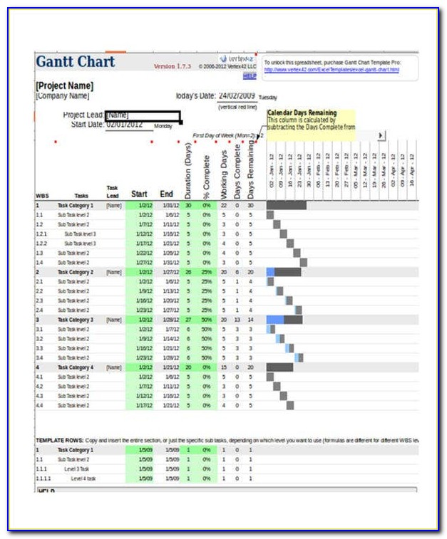 Excel Gantt Chart Template Mac