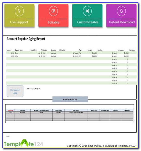 Excel Invoice Register Template Download