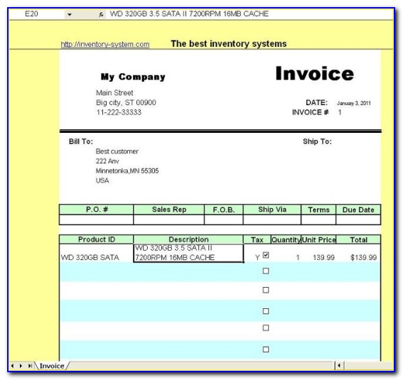 Excel Invoice Template Mac 2008