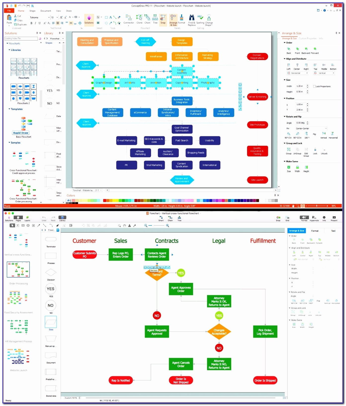 Excel Organizational Flow Chart Template
