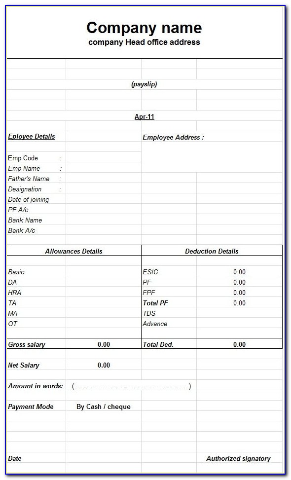 Excel Payroll Template 2010