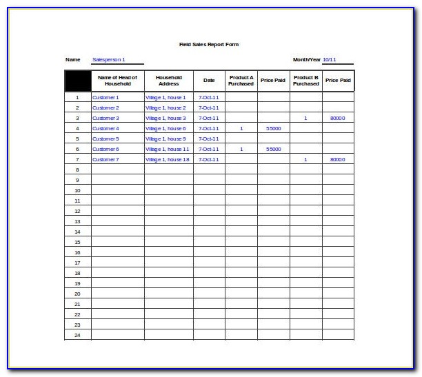 Excel Sales Tracking Template