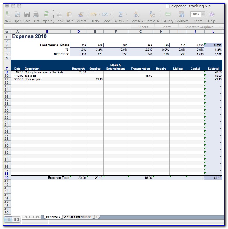Excel Spreadsheet Calendar Template