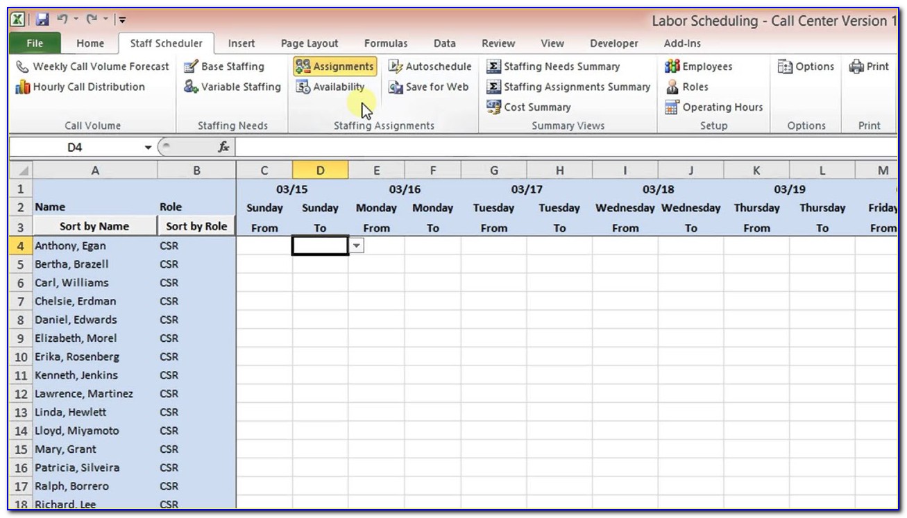 Excel Spreadsheet Project Schedule Template