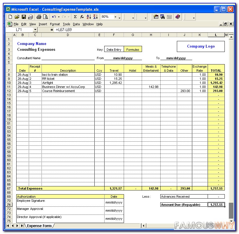 Excel Spreadsheet Template Household Budget