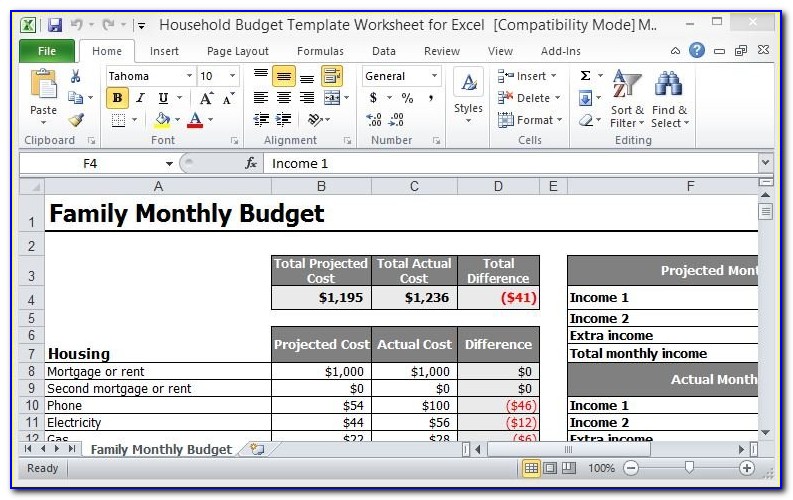 Excel Spreadsheet Templates For Income And Expenses