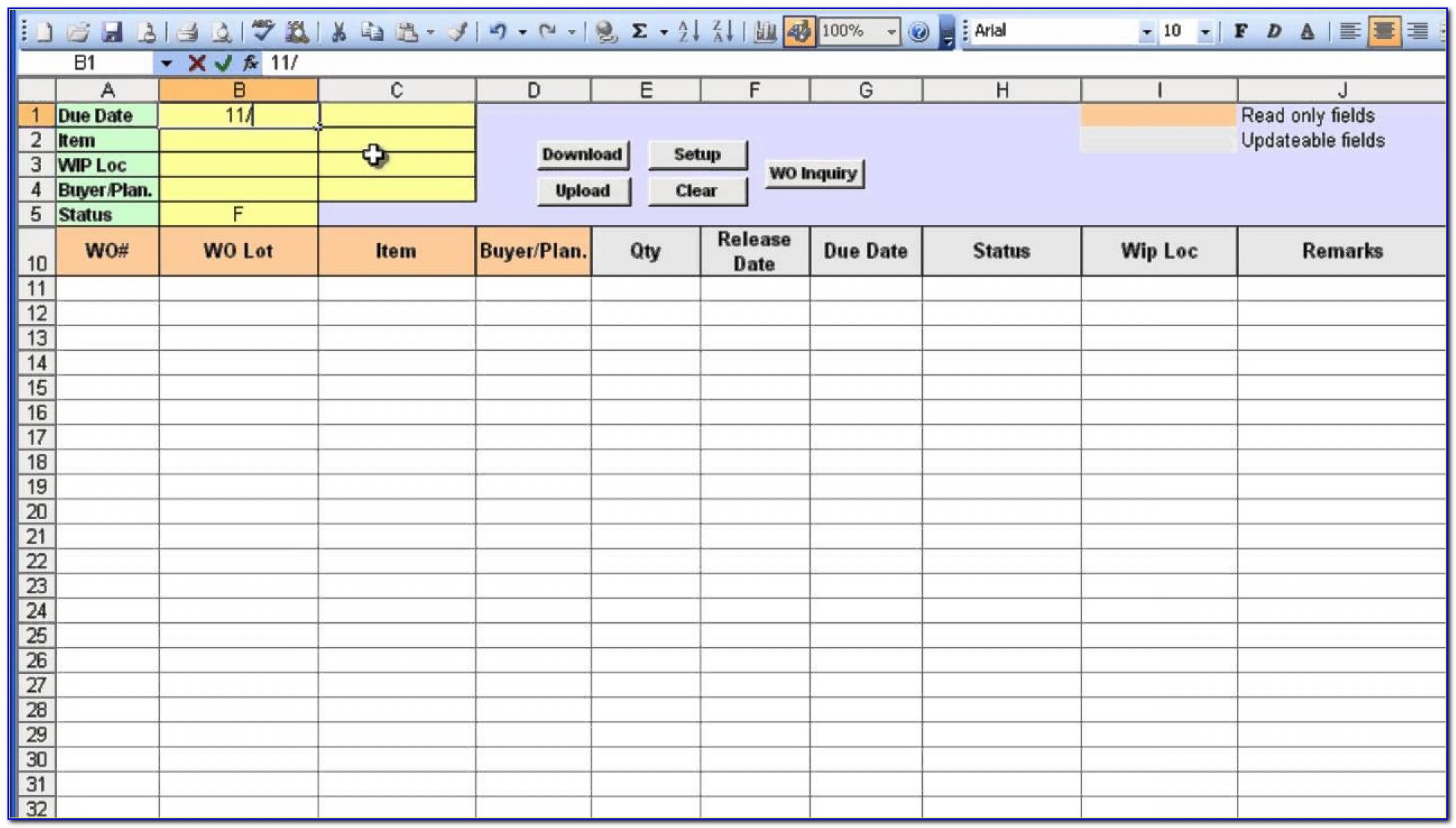 Patient Tracking Spreadsheet Template