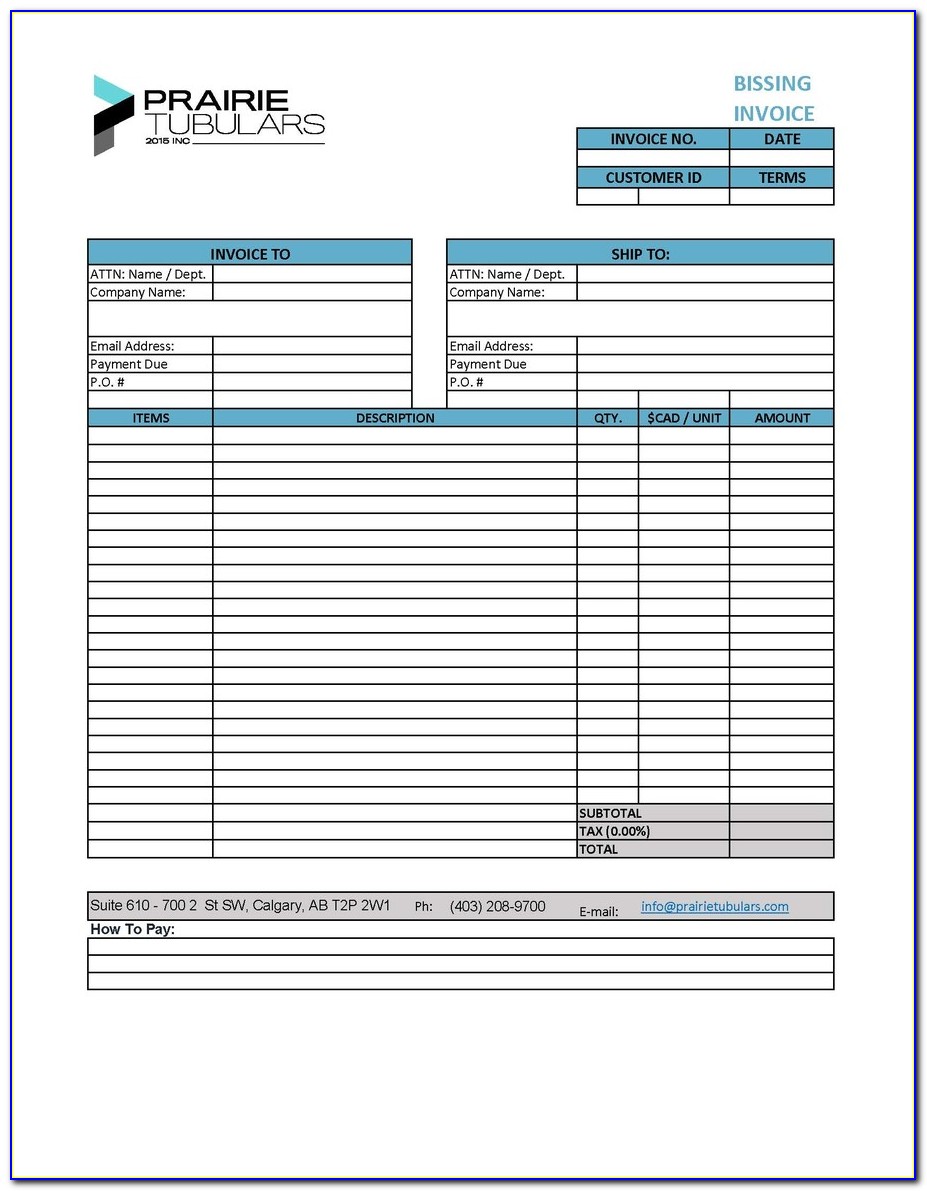 Excel Template For Invoice Entry