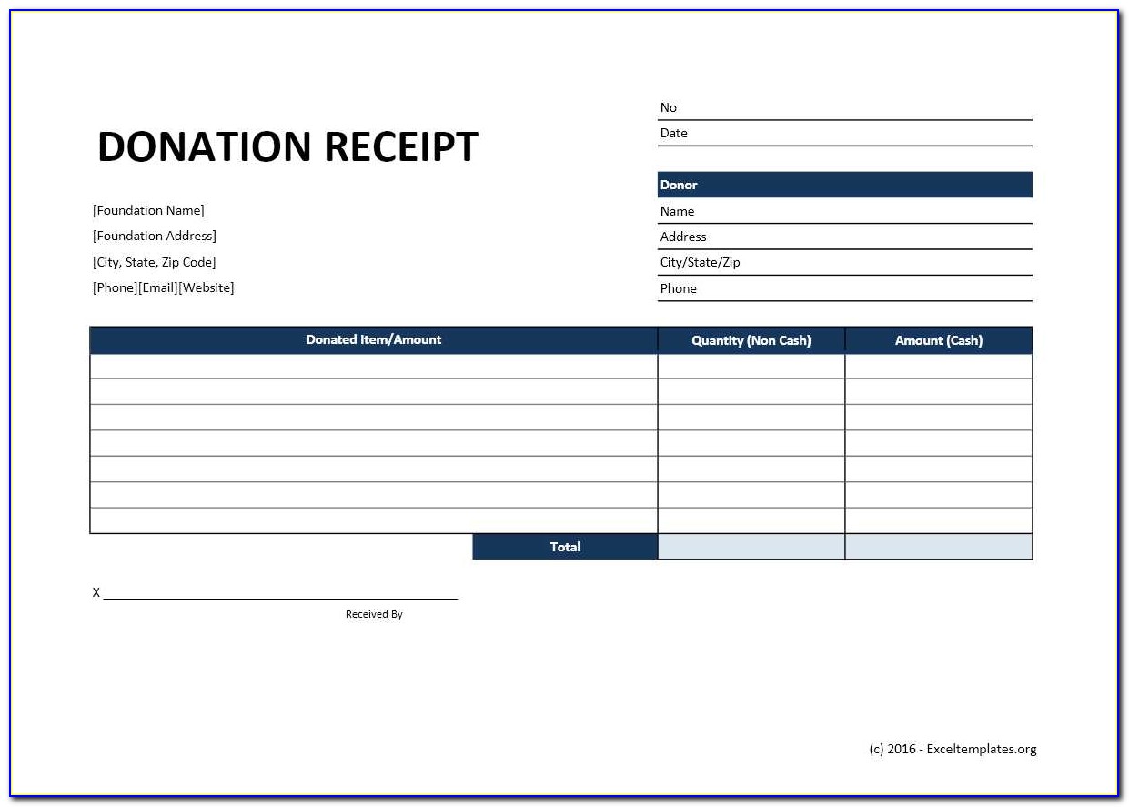Excel Template For Organizing Receipts