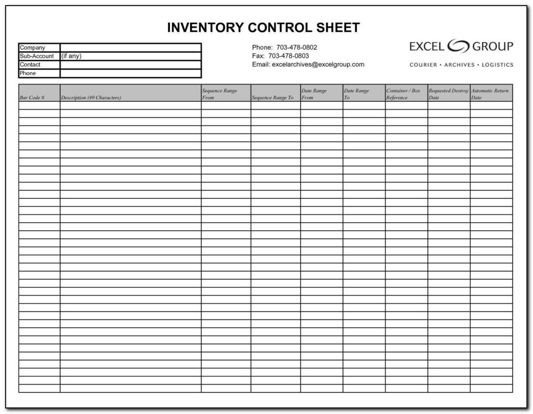 Excel Template To Track Inventory And Sales