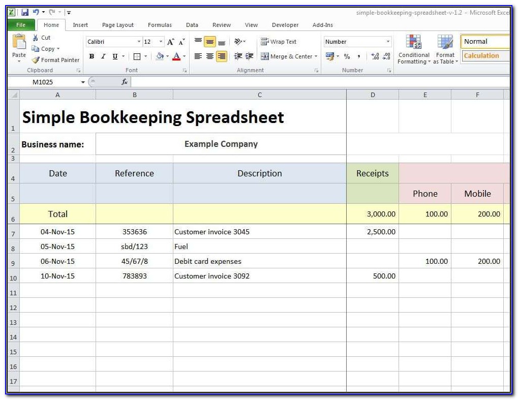 Excel Templates For Accounting Worksheet