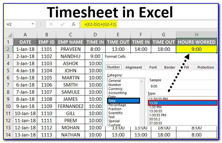 Excel Training Template Spreadsheet
