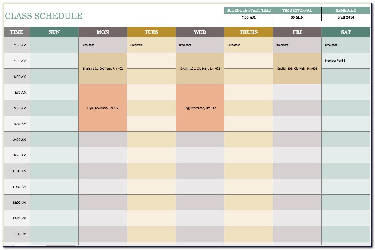 Excel Work Schedule Template Download
