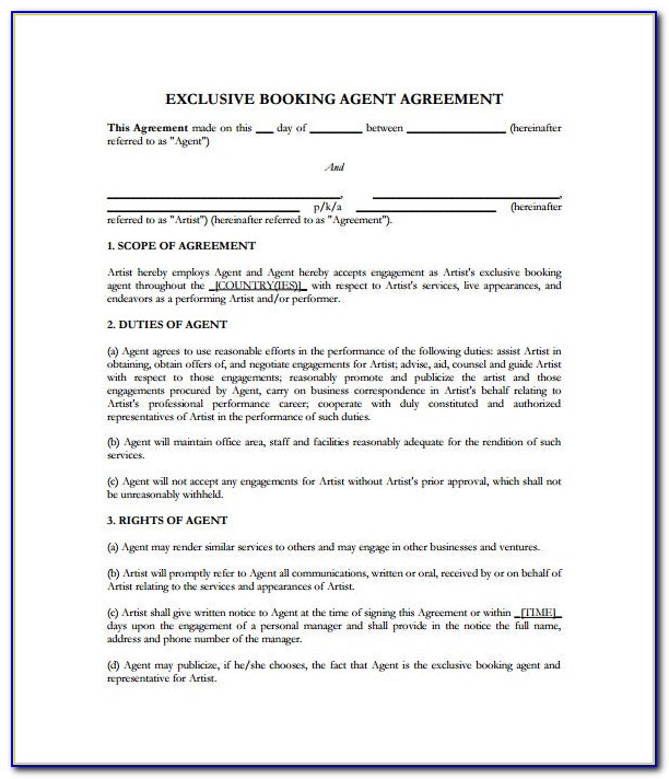 Exclusive Distribution Agreement Template Free Download