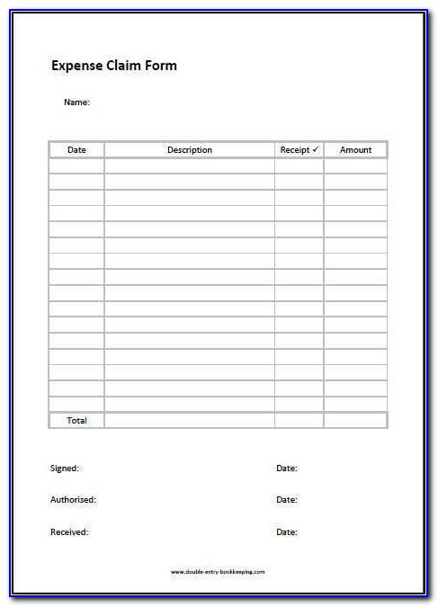 Expense Claim Form Template Excel