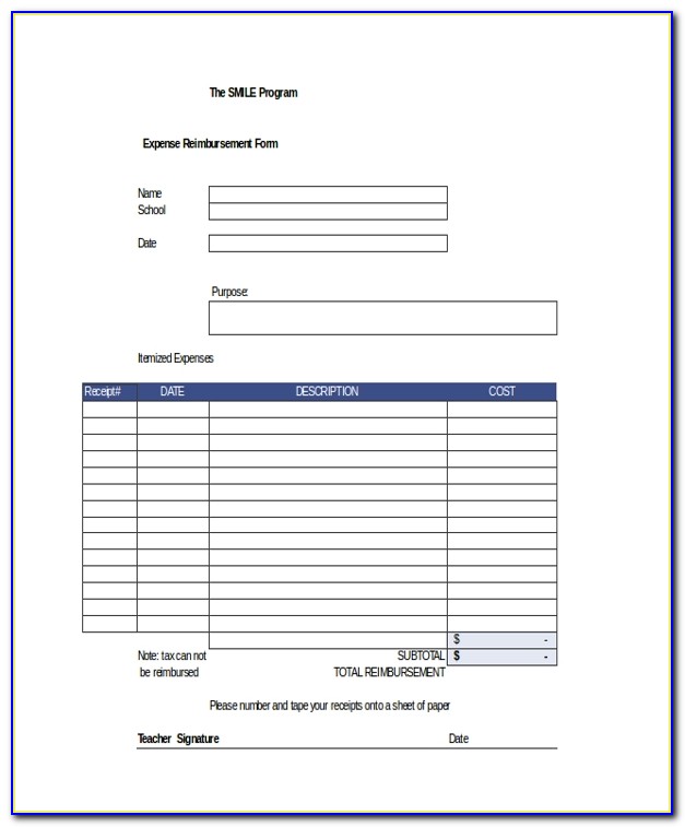 Expense Report Template Excel Free