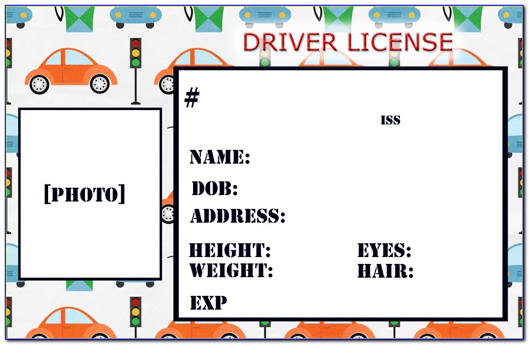 Fake Driver License Template