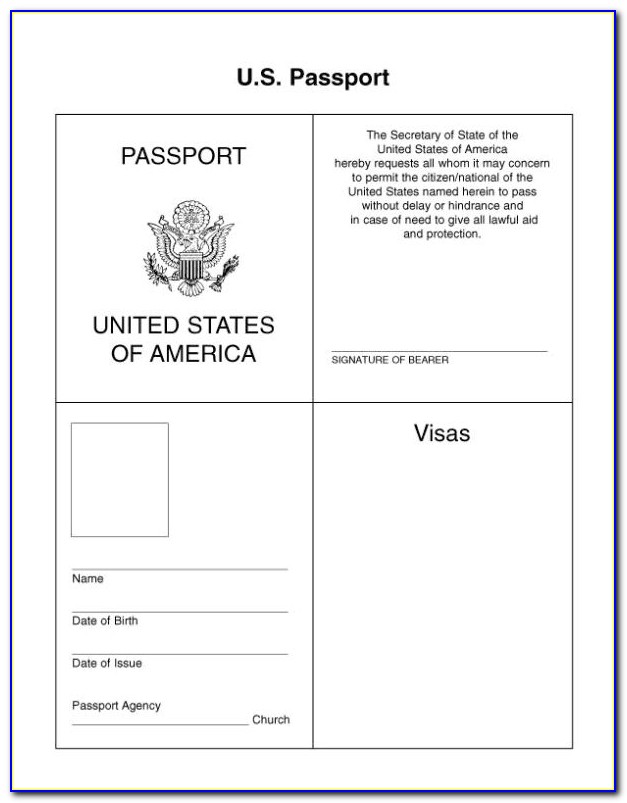 Fake Passport Template Psd