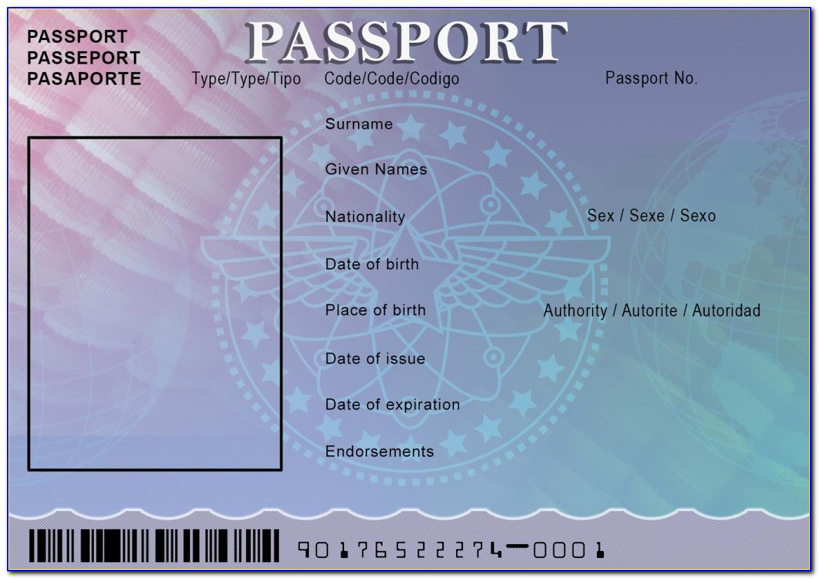Fake Passport Template Uk