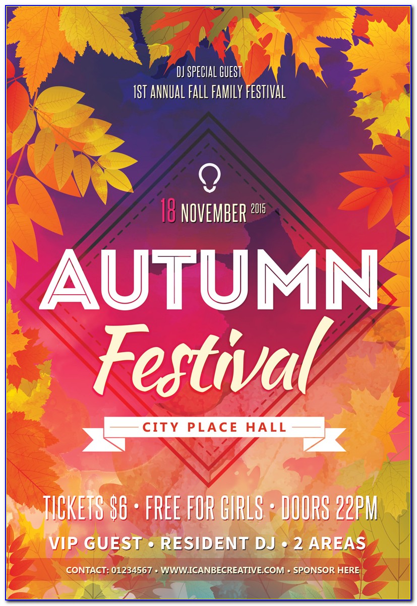 Fall Festival Flyer Template Free Word