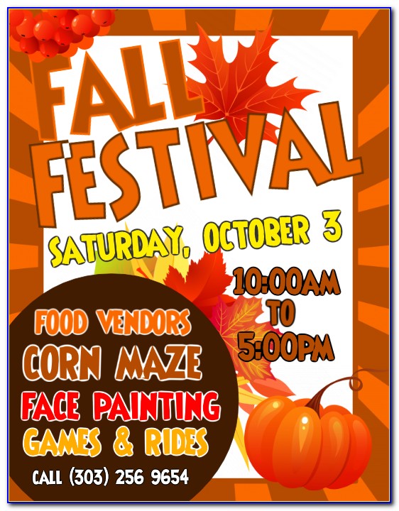 Fall Festival Flyer Templates Free