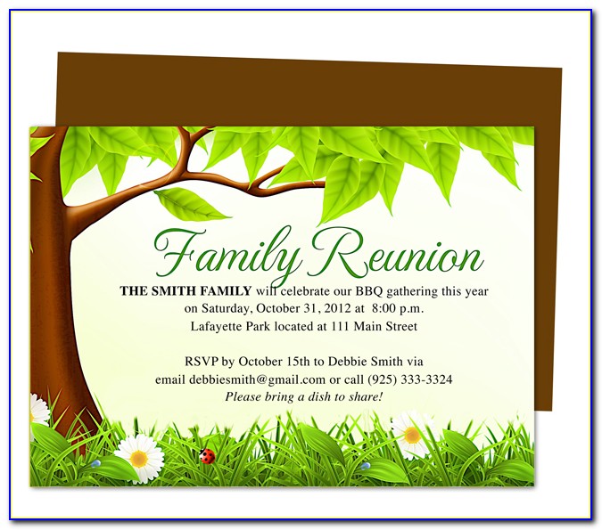 Family Reunion Announcements Templates