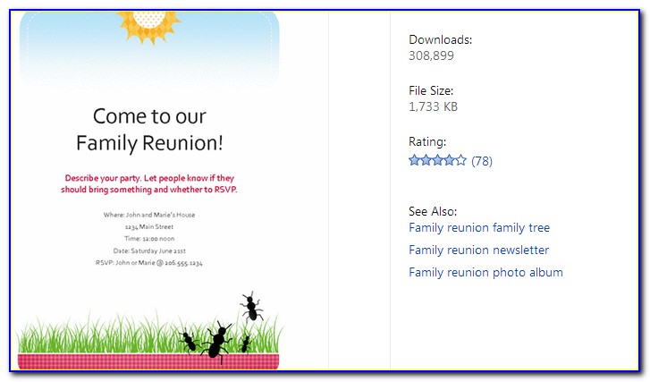 Family Reunion Flyer Samples