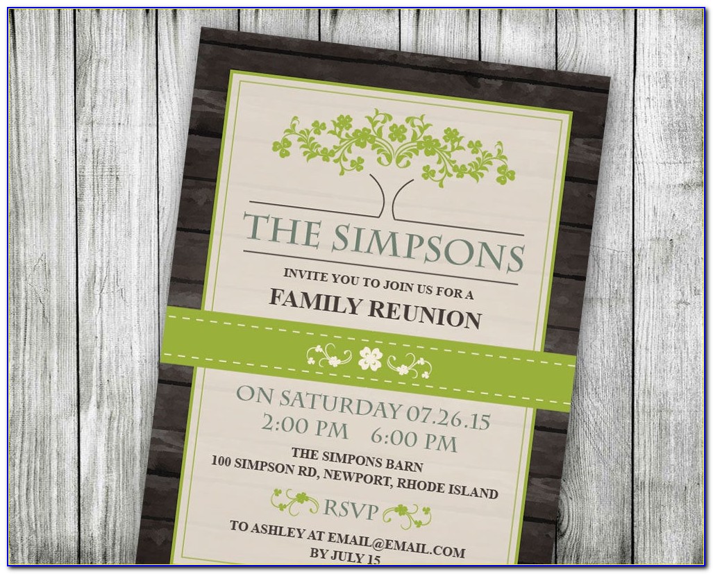 Family Reunion Invitation Cards Design