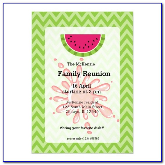 Family Reunion Invitation Samples