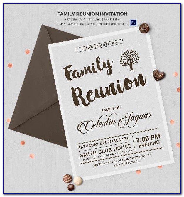 Family Reunion Invitations Templates Free