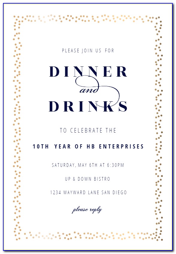 Fancy Dinner Party Invitation Wording