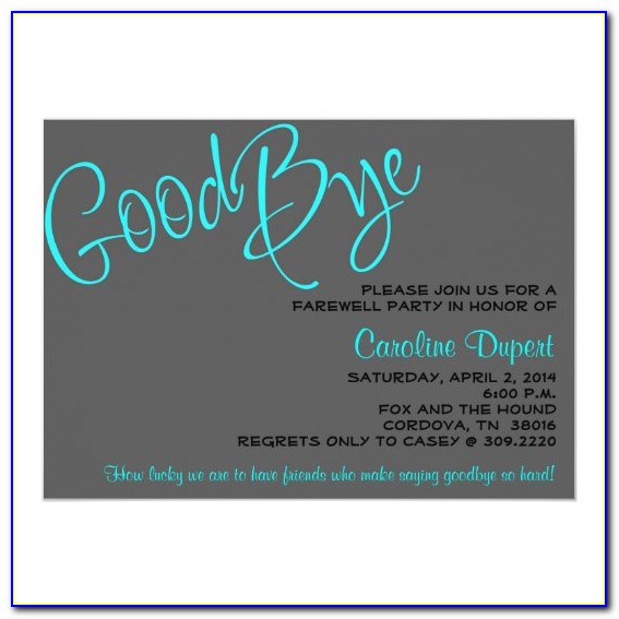 Farewell Party Invitation Card Online