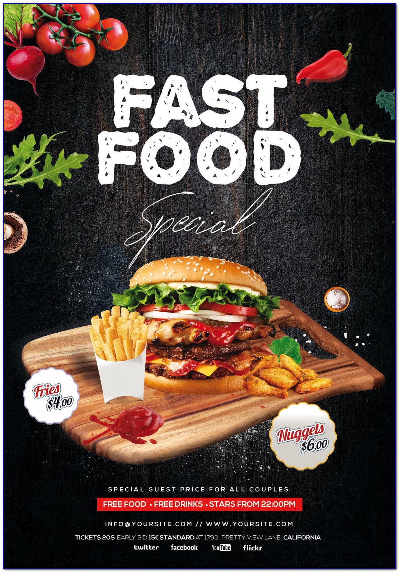 Fast Food Flyer Template Psd Free Download