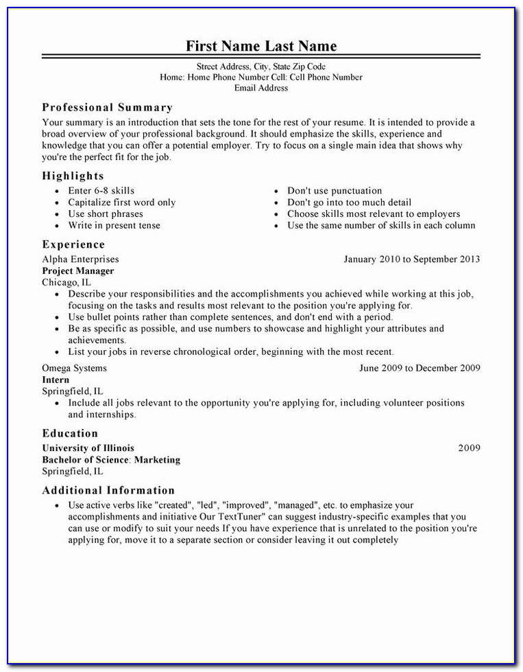 Fast Food Manager Resume Templates
