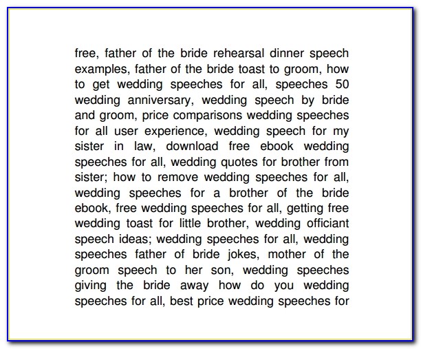 Father Of The Bride Short Speech Templates