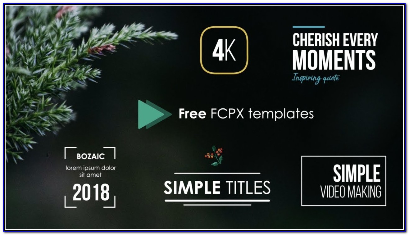 Fcpx Intro Templates Free