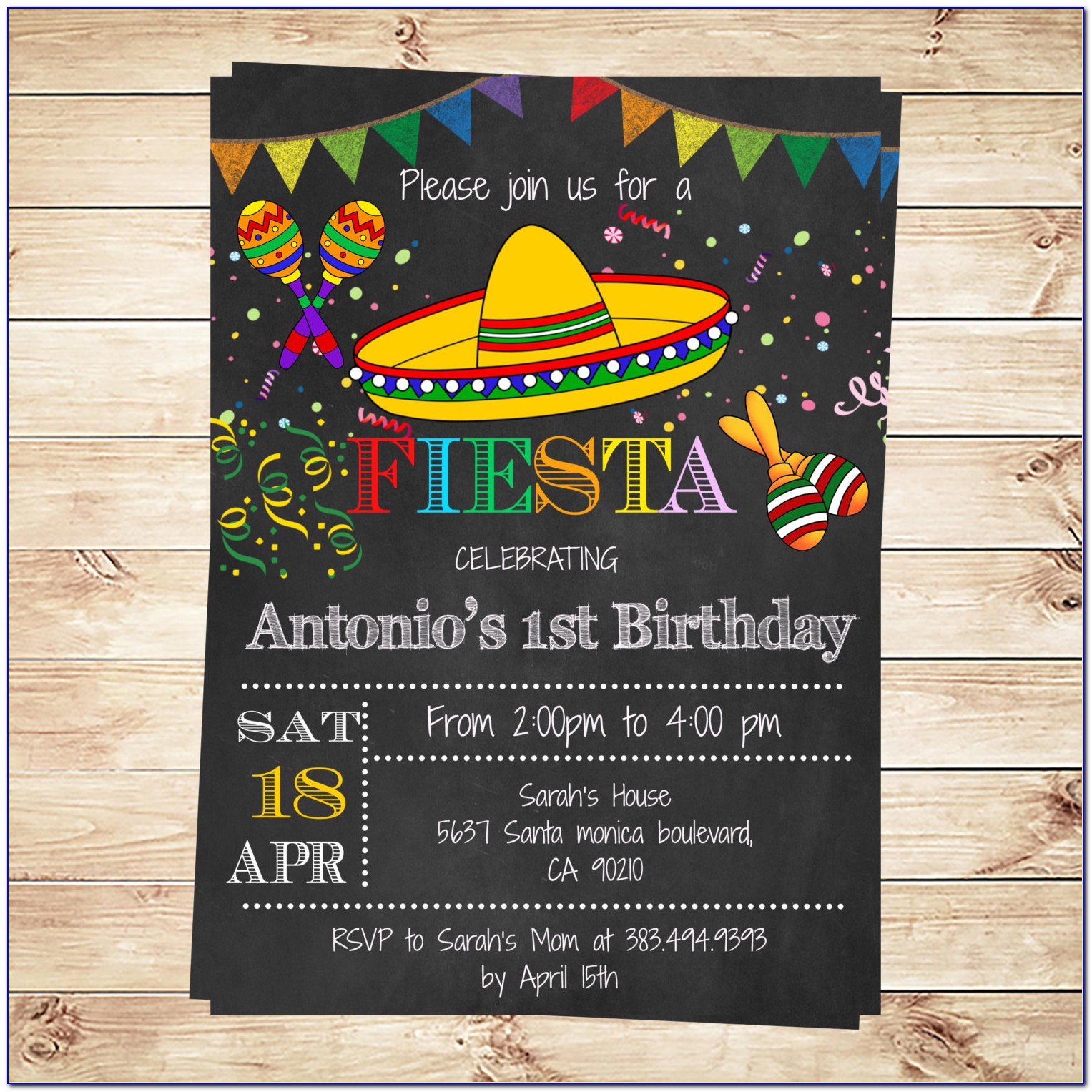 Fiesta Birthday Invitation Template