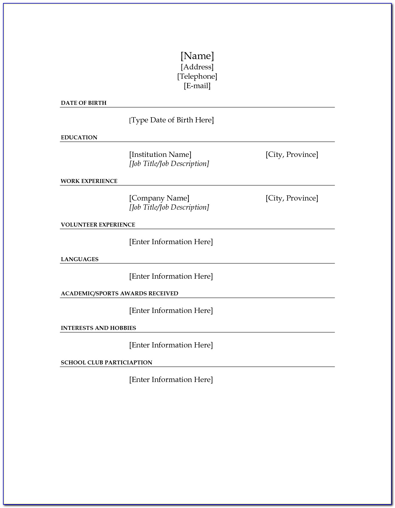 Fillable Blank Check Template Free