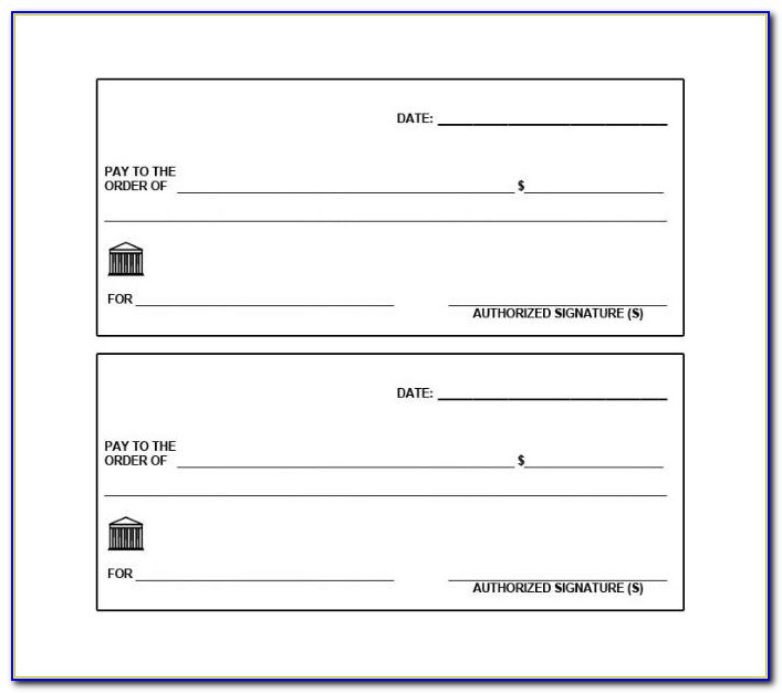 Fillable Fake Blank Check Template