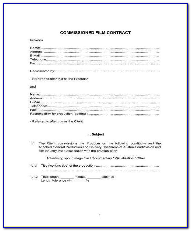 Film Crew Contract Form
