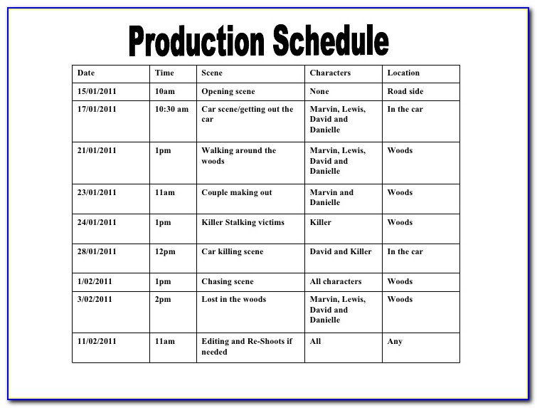 Film Production Company Contract Template