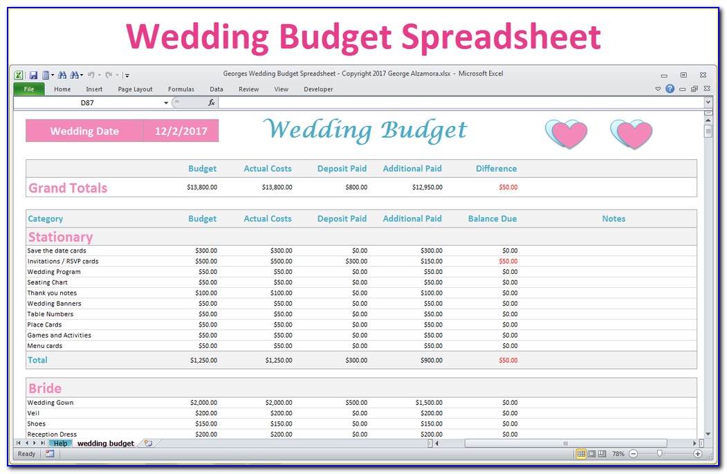 Finance Spreadsheet Template Excel