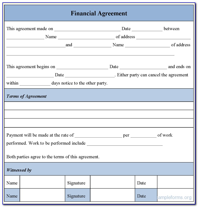 Financial Agreement Forms Dental Office