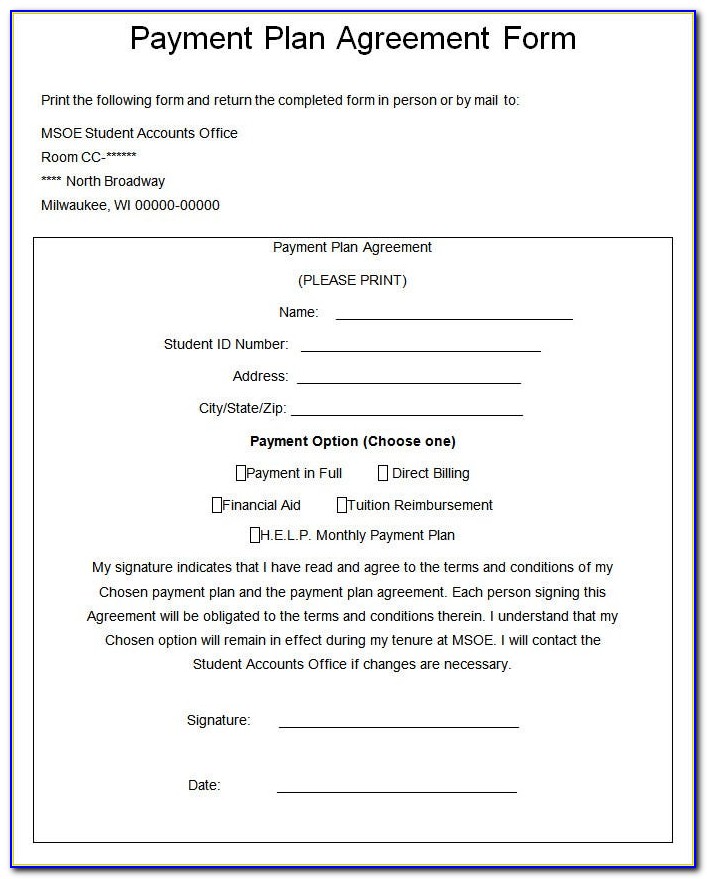 Financial Agreement (separation) Template