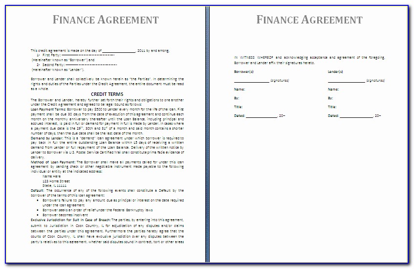 Financial Agreement Template Divorce Uk