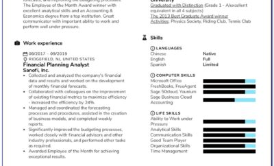 Financial Planner Resume Template