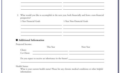 Financial Planning Questionnaire Template