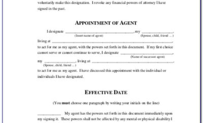 Financial Power Of Attorney Template Illinois