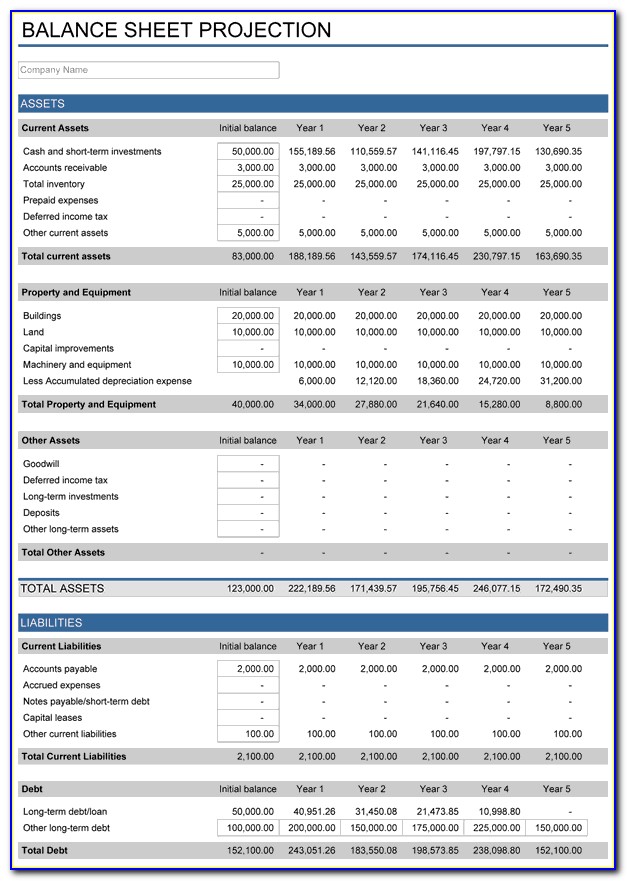 Financial Projection Template Uk