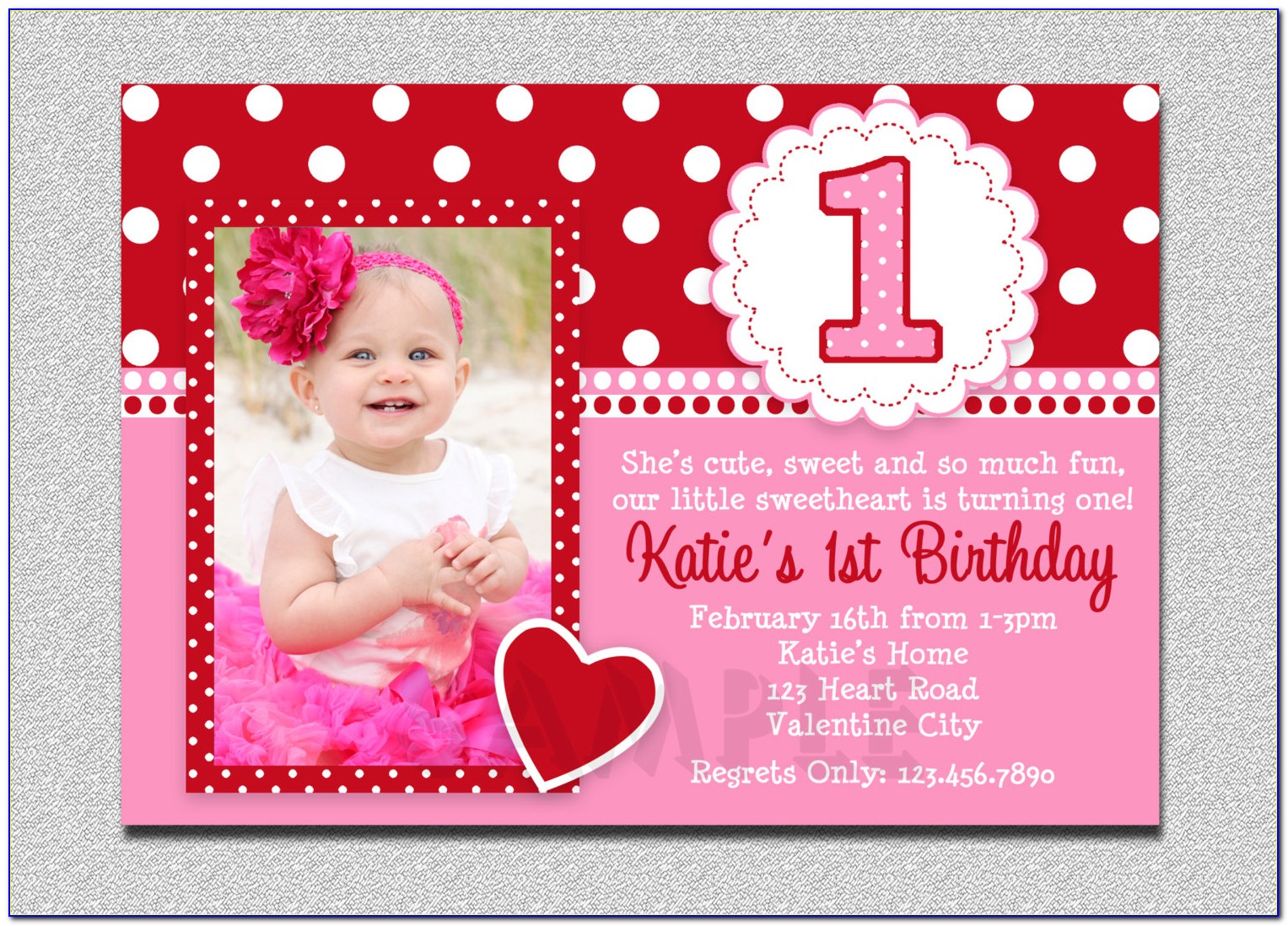 First Birthday Invitation Email Templates